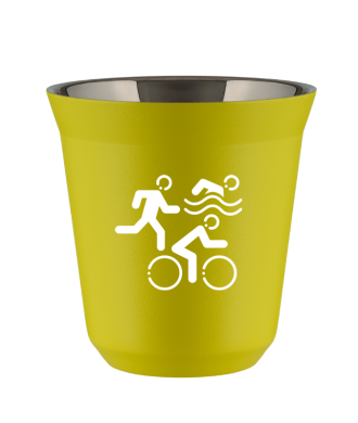 Tasse 80 ml JAUNE "Sports (blanc)" Tasse 80 ml JAUNE "Sports (blanc)"