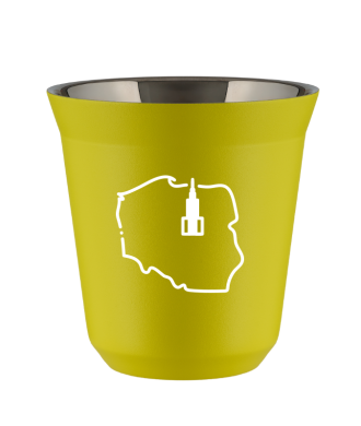 Tasse 80 ml JAUNE "Pologne (blanc)" Tasse 80 ml JAUNE "Pologne (blanc)"