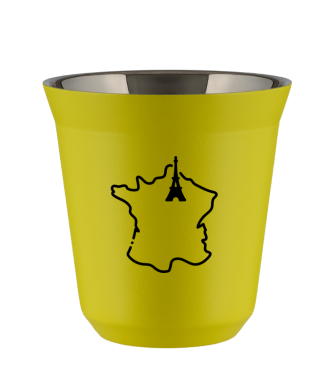 Tasse 80 ml JAUNE "France (noir)" Tasse 80 ml JAUNE "France (noir)"