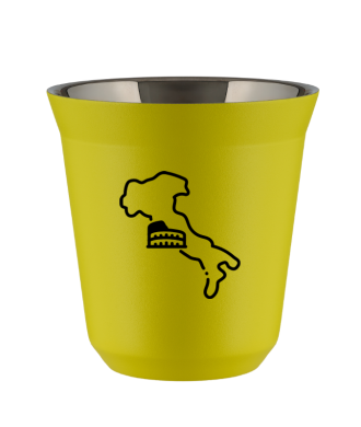 Tasse 80 ml JAUNE "Italie (noir)" Tasse 80 ml JAUNE "Italie (noir)"