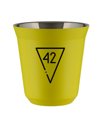 Tasse 80 ml JAUNE "42 (noir)" Tasse 80 ml JAUNE "42 (noir)"