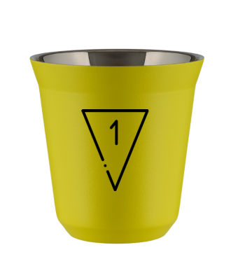 Tasse 80 ml JAUNE "1 (noir)" Tasse 80 ml JAUNE "1 (noir)"
