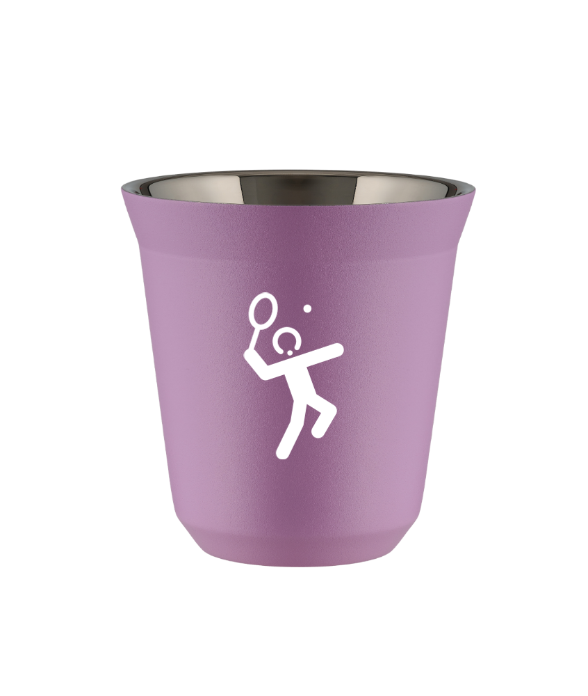 Tasse 80 ml LILAS "Tennis 2 (blanc)"