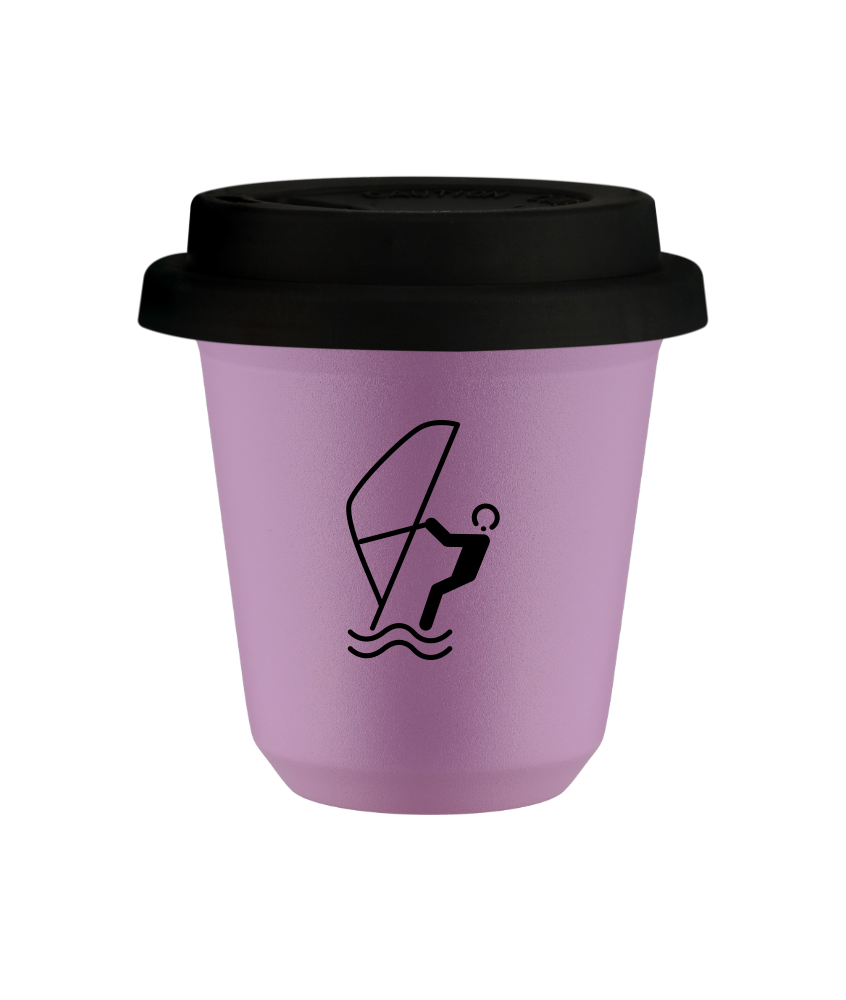 Tasse 80 ml LILAS "Sports nautiques", avec couvercle noir