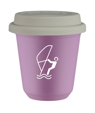 Tasse 80 ml LILAS "Sports nautiques (blanc)", avec couvercle blanc Tasse 80 ml LILAS "Sports nautiques (blanc)", avec couvercle blanc