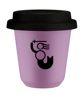 Tasse 80 ml LILAS "WARSZAWSKA SYRENKA (noir)", avec couvercle noir Tasse 80 ml LILAS "WARSZAWSKA SYRENKA (noir)", avec couvercle noir