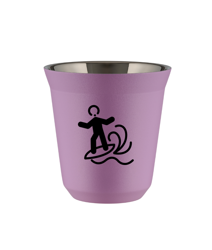 Tasse 80 ml LILAS "Planche à voile (noir)"