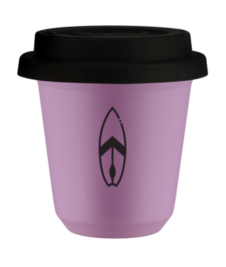 Tasse 80 ml LILAS "Planche", avec couvercle noir Tasse 80 ml LILAS "Planche", avec couvercle noir