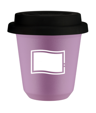Tasse 80 ml LILAS "Drapeau polonais (blanc)", avec couvercle noir Tasse 80 ml LILAS "Drapeau polonais (blanc)", avec couvercle noir