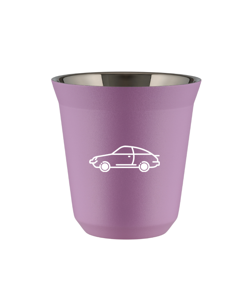 Tasse 80 ml LILAS "Voiture (blanc)"
