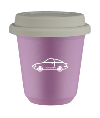 Tasse 80 ml LILAS "Voiture (blanc)", avec couvercle blanc Tasse 80 ml LILAS "Voiture (blanc)", avec couvercle blanc