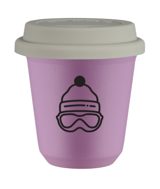 Tasse 80 ml LILAS "Casquette (noir)", avec couvercle blanc Tasse 80 ml LILAS "Casquette (noir)", avec couvercle blanc