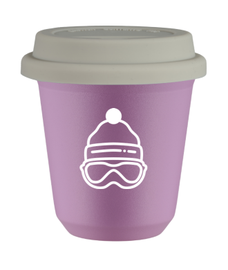 Tasse 80 ml LILAS "Casquette (blanc)", avec couvercle blanc Tasse 80 ml LILAS "Casquette (blanc)", avec couvercle blanc