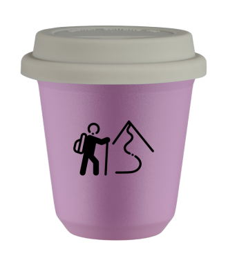 Tasse 80 ml LILAS "Escalade 2", avec couvercle blanc Tasse 80 ml LILAS "Escalade 2", avec couvercle blanc