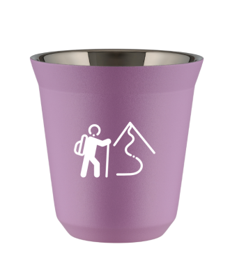 Tasse 80 ml LILAS "Escalade 2 (blanc)" Tasse 80 ml LILAS "Escalade 2 (blanc)"