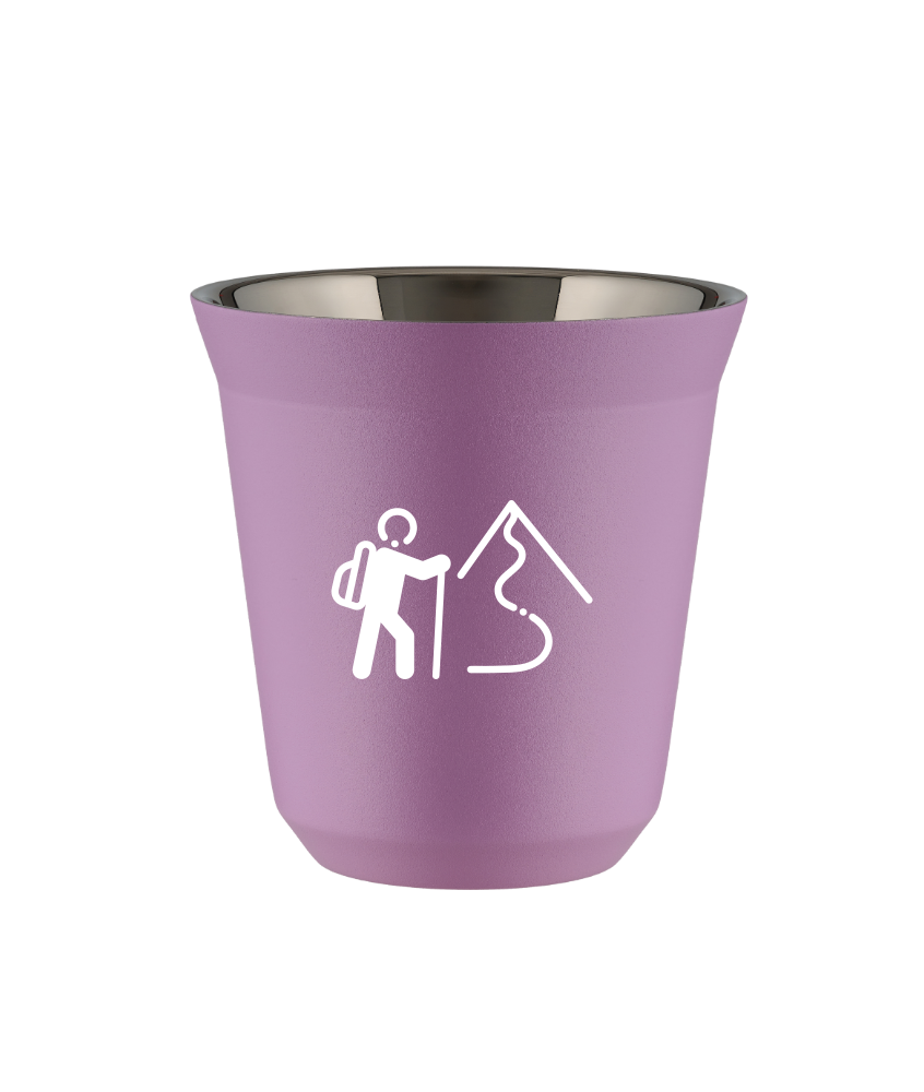 Tasse 80 ml LILAS "Escalade 2 (blanc)"