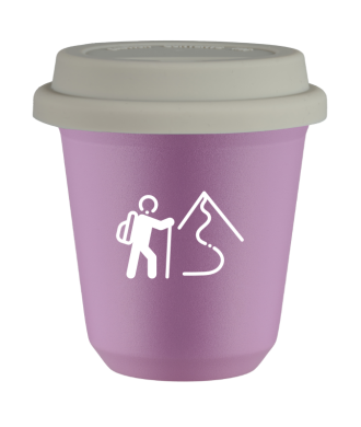 Tasse 80 ml LILAS "Escalade 2 (blanc)", avec couvercle blanc Tasse 80 ml LILAS "Escalade 2 (blanc)", avec couvercle blanc