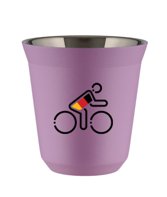 Tasse 80 ml LILAS "Cycliste aux couleurs allemandes (noir)" Tasse 80 ml LILAS "Cycliste aux couleurs allemandes (noir)"