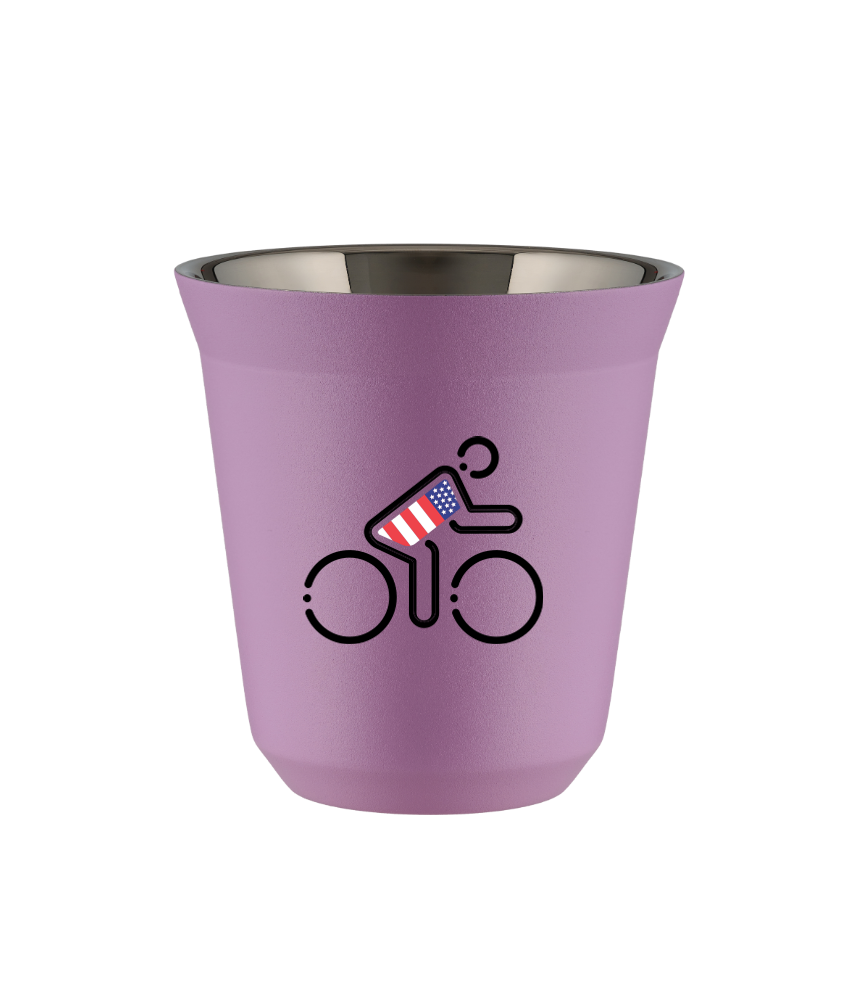 Tasse 80 ml LILAS "Cycliste aux couleurs britanniques (noir)"