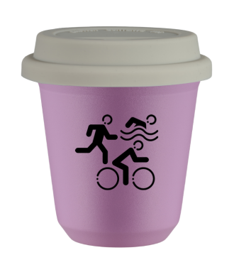 Tasse 80 ml LILAS "Sports", avec couvercle blanc Tasse 80 ml LILAS "Sports", avec couvercle blanc