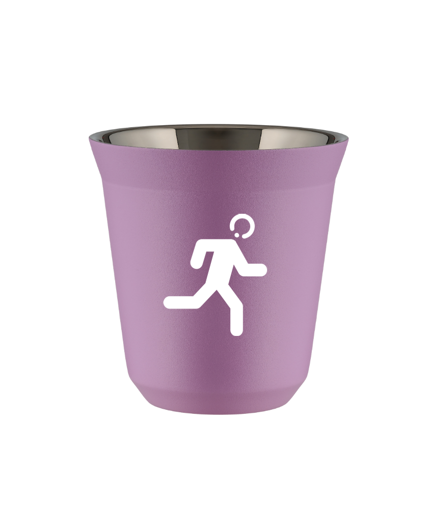 Tasse 80 ml LILAS "Coureur (blanc)"