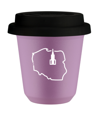 Tasse 80 ml LILAS "Pologne (blanc)", avec couvercle noir Tasse 80 ml LILAS "Pologne (blanc)", avec couvercle noir