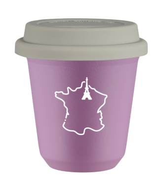 Tasse 80 ml LILAS "France (blanc)", avec couvercle blanc Tasse 80 ml LILAS "France (blanc)", avec couvercle blanc