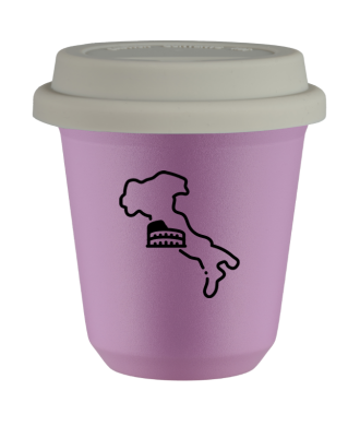 Tasse 80 ml LILAS "Italie", avec couvercle blanc Tasse 80 ml LILAS "Italie", avec couvercle blanc