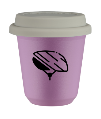 Tasse 80 ml LILAS "Casque", avec couvercle blanc Tasse 80 ml LILAS "Casque", avec couvercle blanc