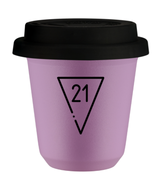 Tasse 80 ml LILAS "21", avec couvercle noir Tasse 80 ml LILAS "21", avec couvercle noir