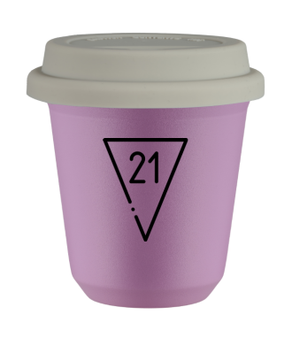 Tasse 80 ml LILAS "21", avec couvercle blanc Tasse 80 ml LILAS "21", avec couvercle blanc
