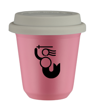Tasse 80 ml ROSE "WARSZAWSKA SYRENKA (noir)", avec couvercle blanc Tasse 80 ml ROSE "WARSZAWSKA SYRENKA (noir)", avec couvercle blanc