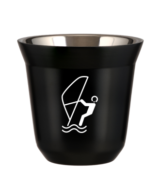 Tasse 80 ml NOIR "Sports nautiques (blanc)" Tasse 80 ml NOIR "Sports nautiques (blanc)"
