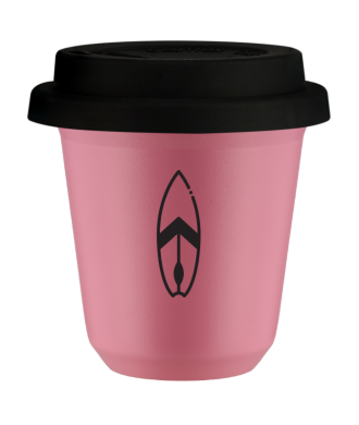 Tasse 80 ml ROSE "Planche", avec couvercle noir Tasse 80 ml ROSE "Planche", avec couvercle noir
