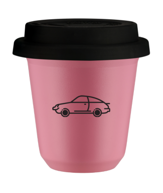 Tasse 80 ml ROSE "Voiture", avec couvercle noir Tasse 80 ml ROSE "Voiture", avec couvercle noir