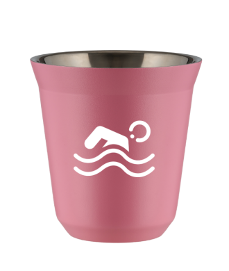 Tasse 80 ml ROSE "Natation (blanc)" Tasse 80 ml ROSE "Natation (blanc)"
