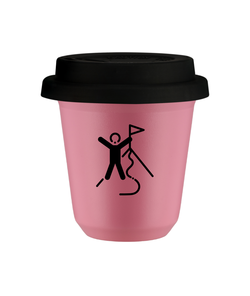 Tasse 80 ml ROSE "Escalade 1", avec couvercle noir Tasse 80 ml ROSE "Escalade 1", avec couvercle noir