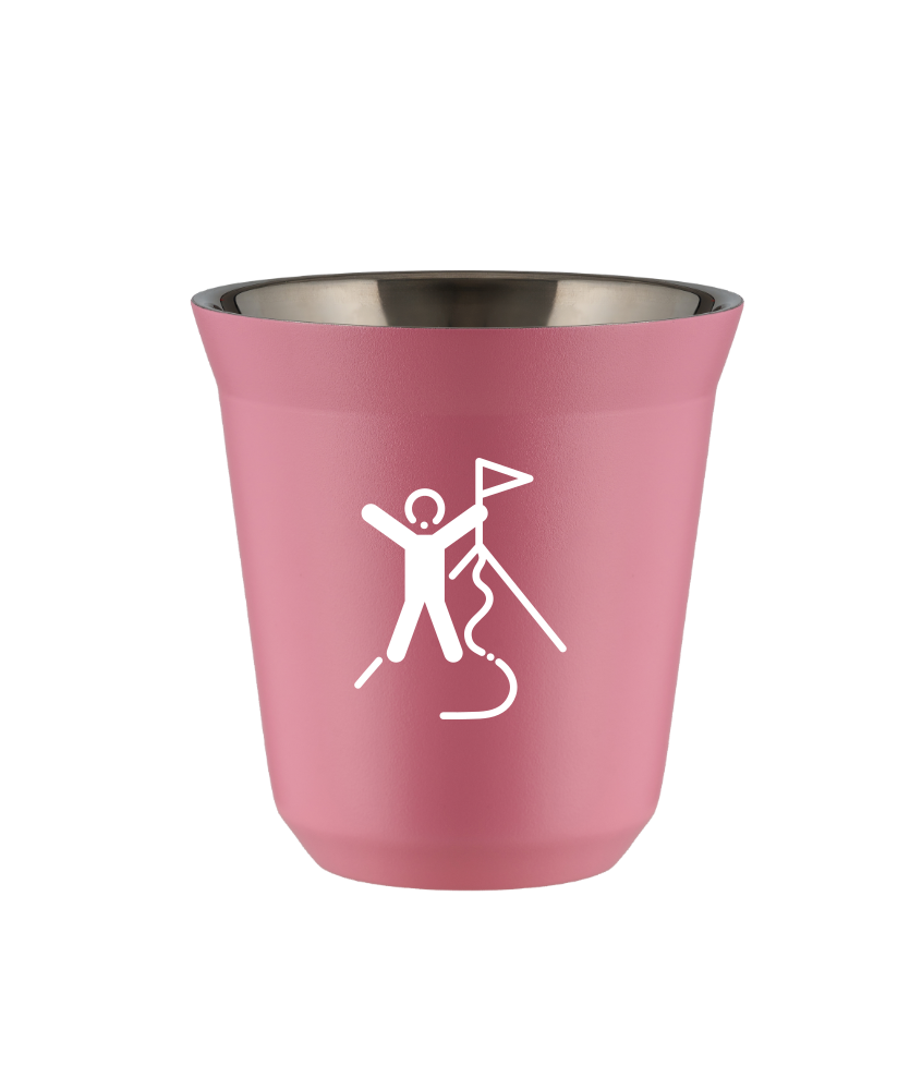 Tasse 80 ml ROSE "Escalade 1 (blanc)"