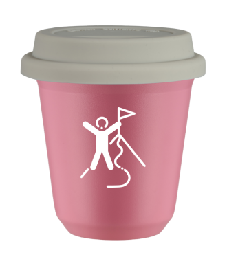 Tasse 80 ml ROSE "Escalade 1 (blanc)", avec couvercle blanc Tasse 80 ml ROSE "Escalade 1 (blanc)", avec couvercle blanc