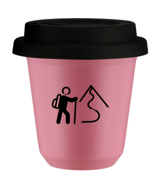 Tasse 80 ml ROSE "Escalade 2 (noir)", avec couvercle noir Tasse 80 ml ROSE "Escalade 2 (noir)", avec couvercle noir