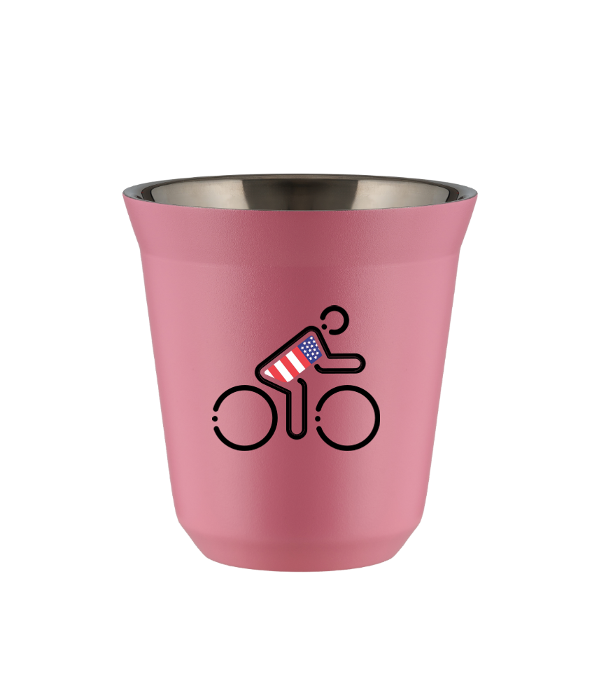 Tasse 80 ml ROSE "Cycliste aux couleurs britanniques"