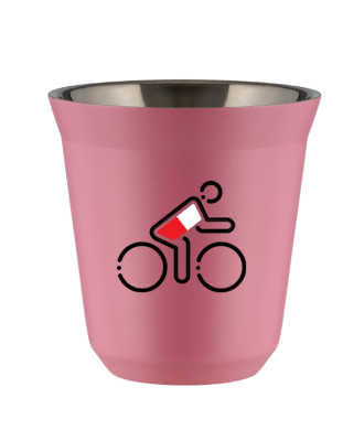 Tasse 80 ml ROSE "Cycliste aux couleurs polonaises (noir)" Tasse 80 ml ROSE "Cycliste aux couleurs polonaises (noir)"