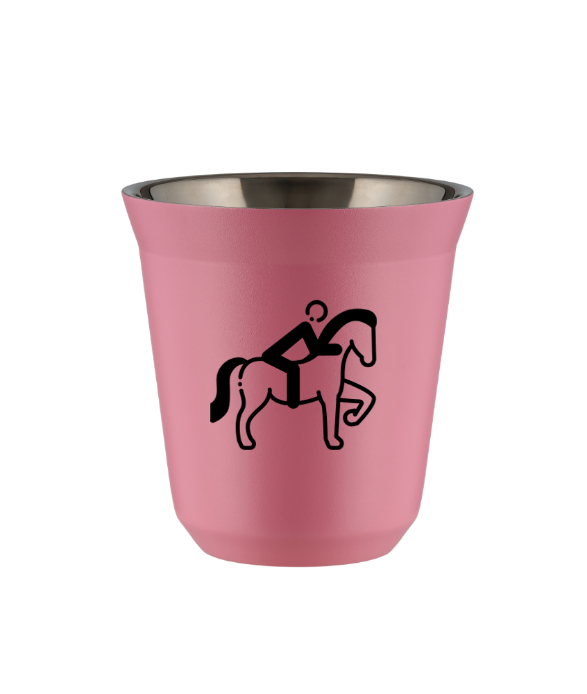 Tasse 80 ml ROSE "Équitation 2 (noir)"