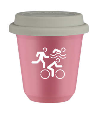 Tasse 80 ml ROSE "Sports (blanc)", avec couvercle blanc Tasse 80 ml ROSE "Sports (blanc)", avec couvercle blanc