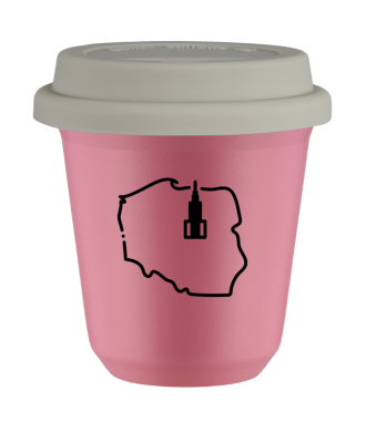 Tasse 80 ml ROSE "Pologne", avec couvercle blanc Tasse 80 ml ROSE "Pologne", avec couvercle blanc