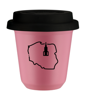 Tasse 80 ml ROSE "Pologne (noir)", avec couvercle noir Tasse 80 ml ROSE "Pologne (noir)", avec couvercle noir