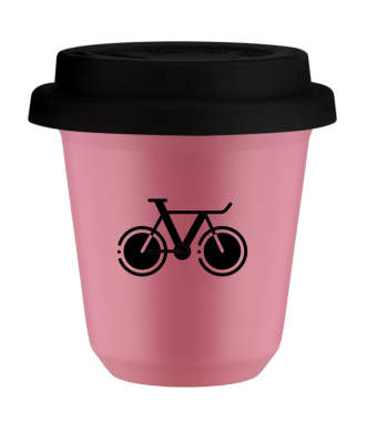 Tasse 80 ml ROSE "Vélo 1 (noir)", avec couvercle noir Tasse 80 ml ROSE "Vélo 1 (noir)", avec couvercle noir