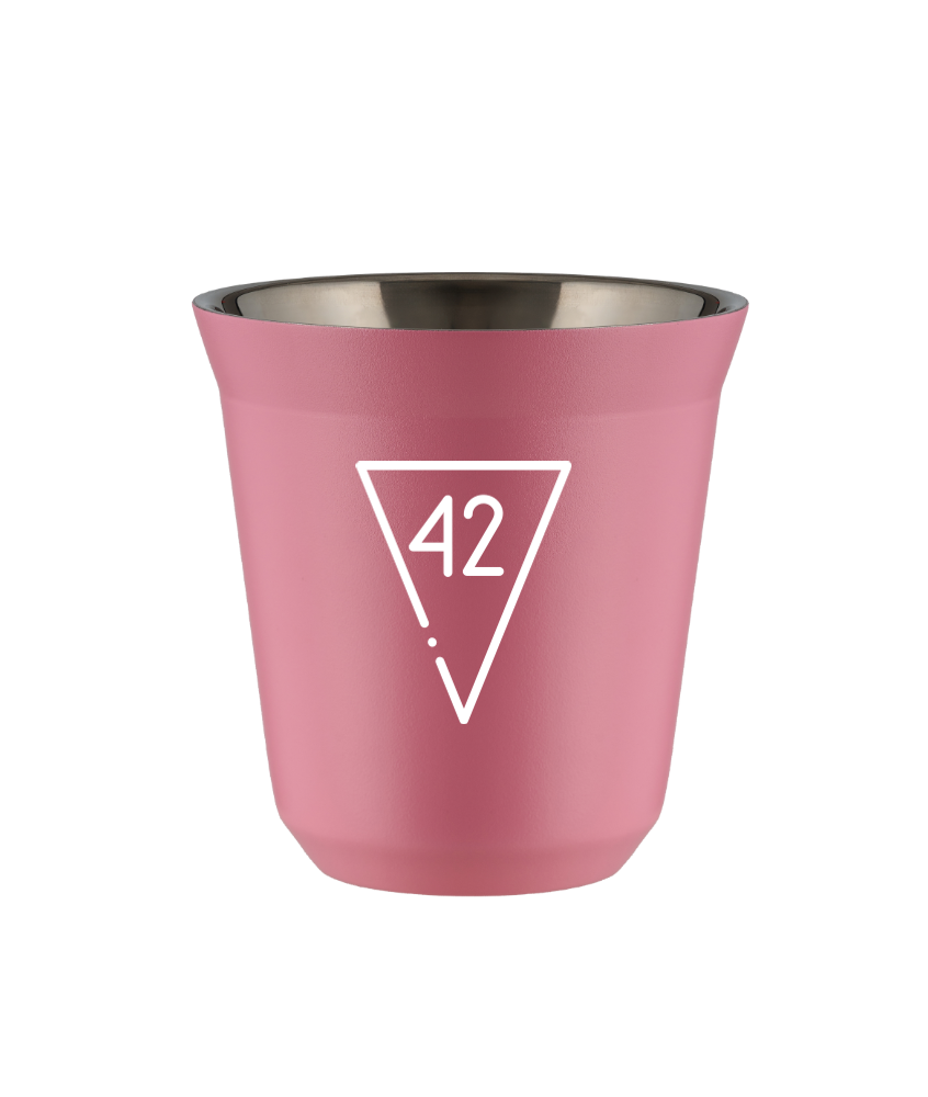 Tasse 80 ml ROSE "42 (blanc)" Tasse 80 ml ROSE "42 (blanc)"