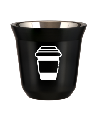 Tasse 150 ml NOIR "Tasse (blanc)" Tasse 150 ml NOIR "Tasse (blanc)"