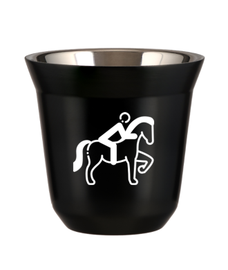 Tasse 150 ml NOIR "Équitation 2 (blanc)" Tasse 150 ml NOIR "Équitation 2 (blanc)"